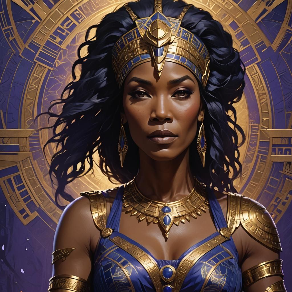 Cleopatra Portrait in Dark Fantasy Art Nouveau Style