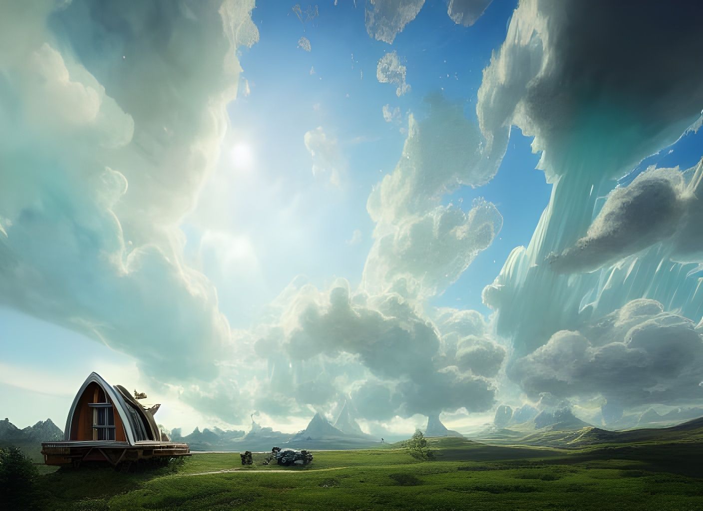 Anti-Gravity Hobbit Megamansions in a Lush Landscape