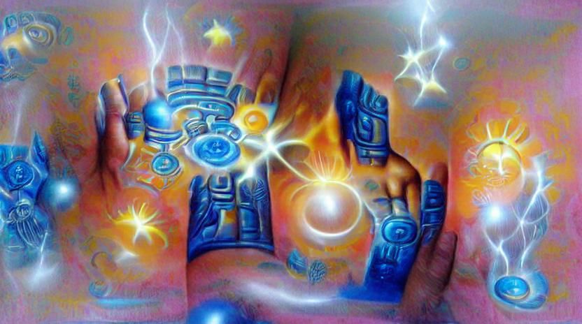 Mayan Calendar Manik Energy in Airbrush Art