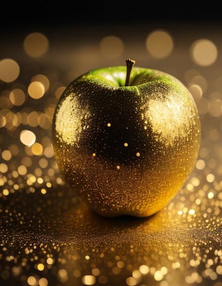 Golden Apple Shines in Soft Natural Lighting
