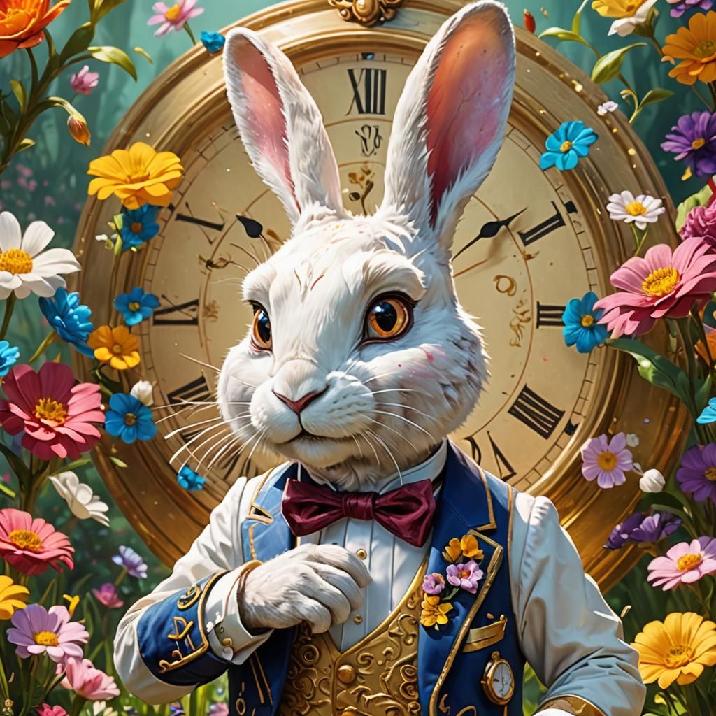 Alice in Wonderland's White Rabbit in 3D