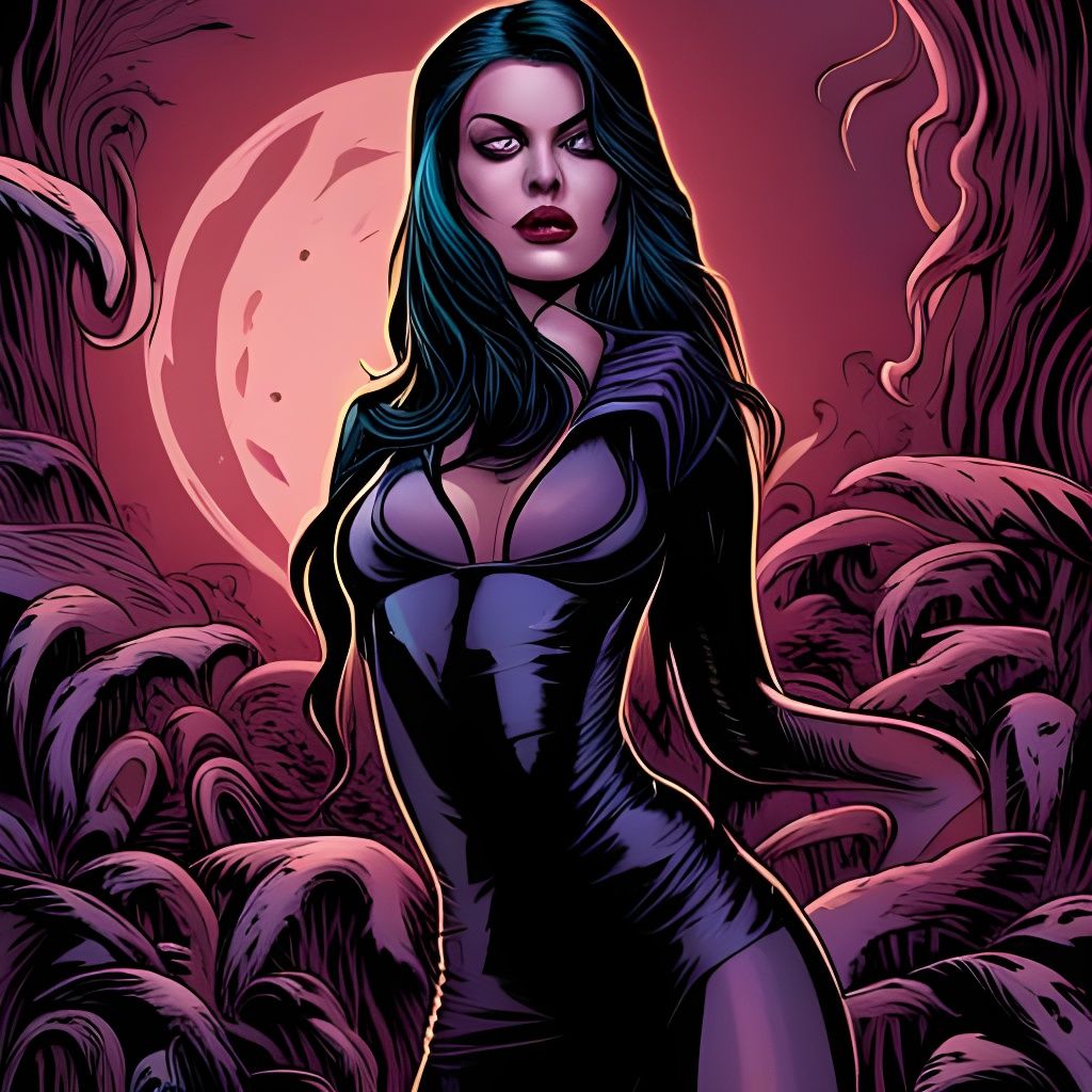 Vampira Comic Book Art by Brooks and Mumford
