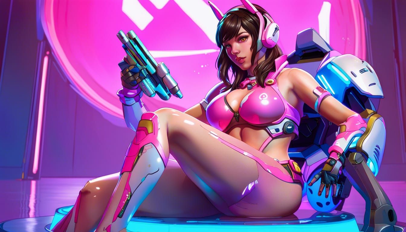 D.VA Overwatch Modelshoot in Wet Bikini