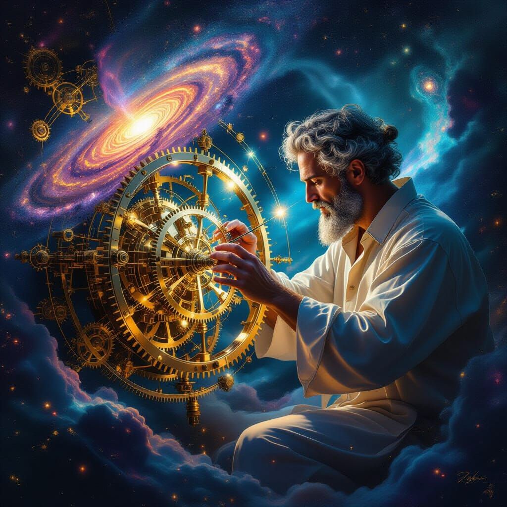Divine Craftsman Assembles Universe as Clockwork