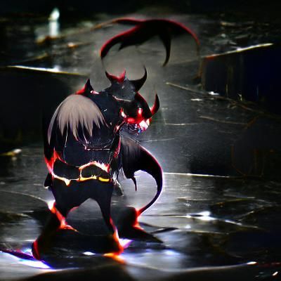 Menacing Shadow Devil Emerges from Darkness