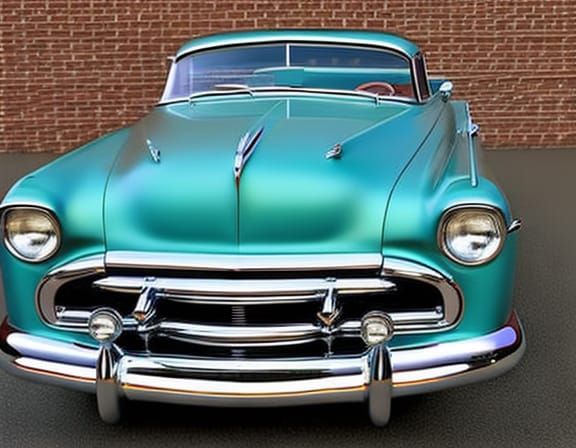 Ultrarealistic 1950s American Car