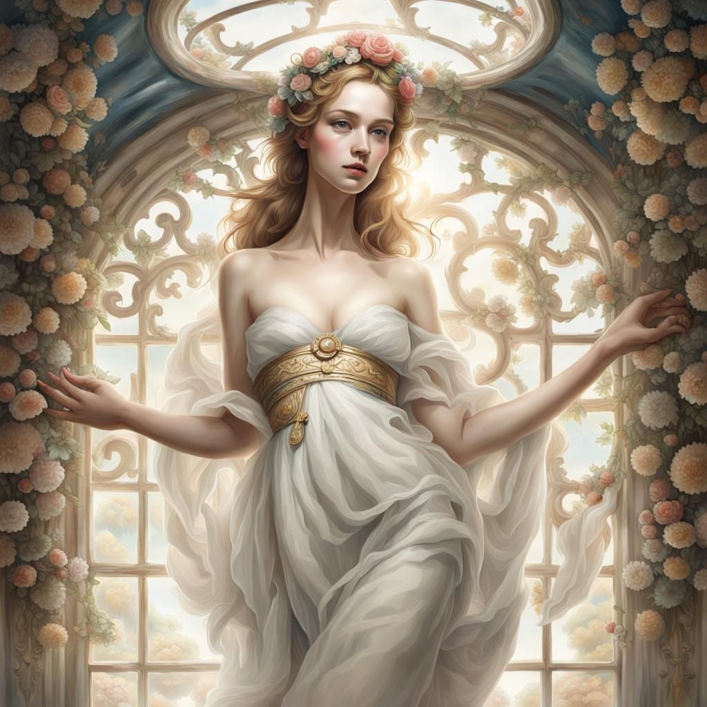 Abstract Personification of Beauty in AI Art