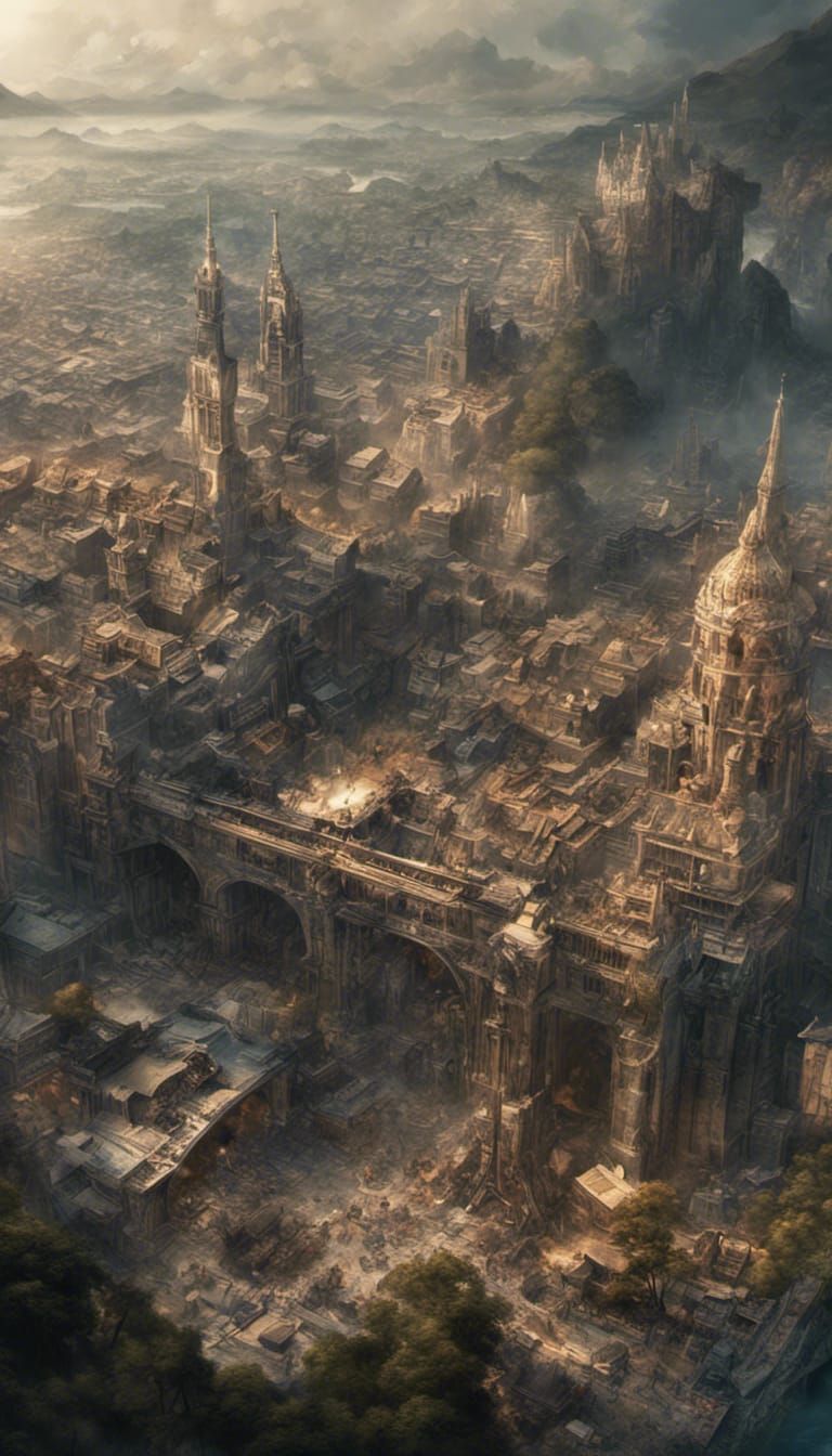 Epic Aerial Landscape in Digital Matte Painting