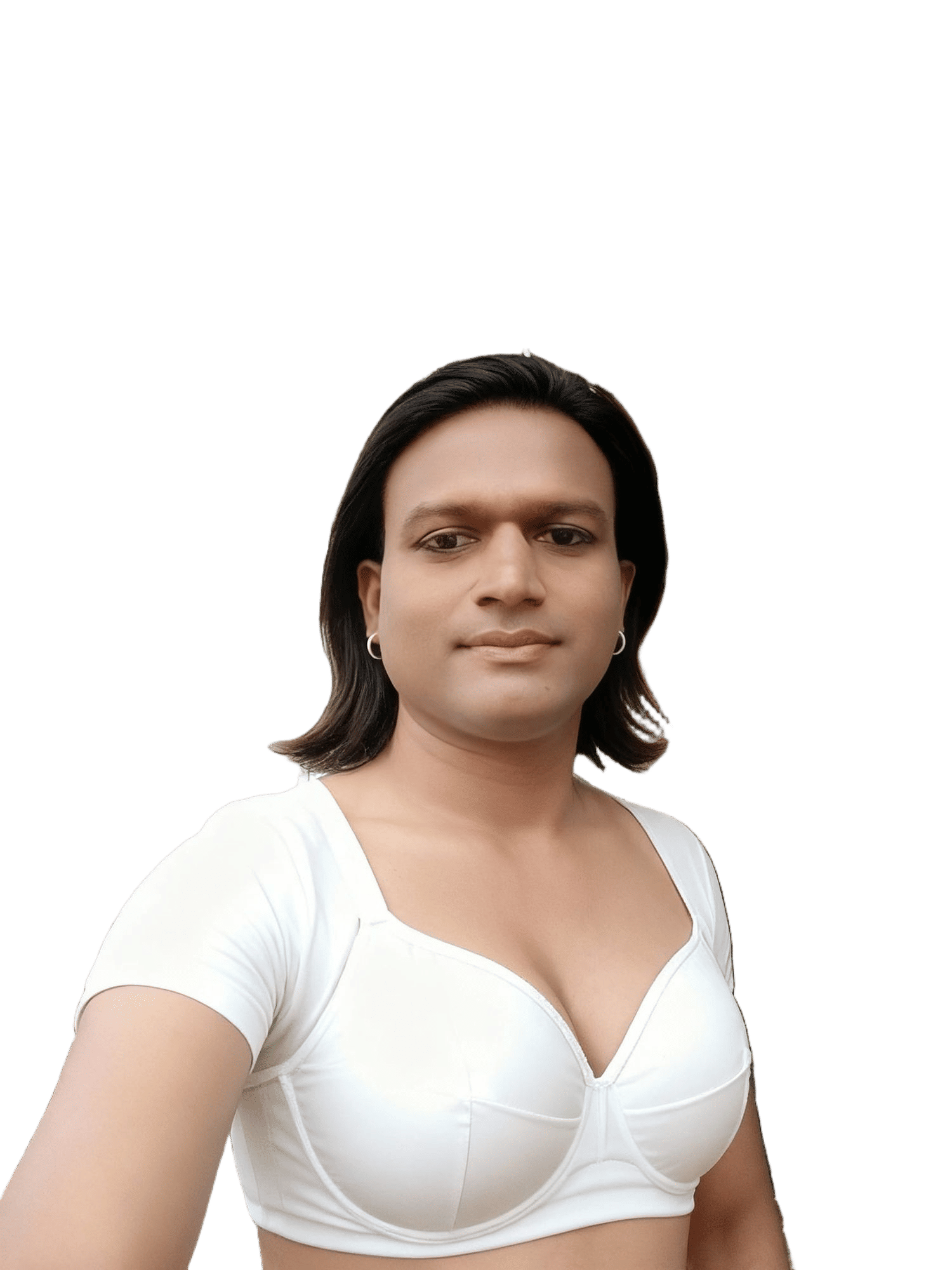 Woman in Professional Push-Up Bra Attire