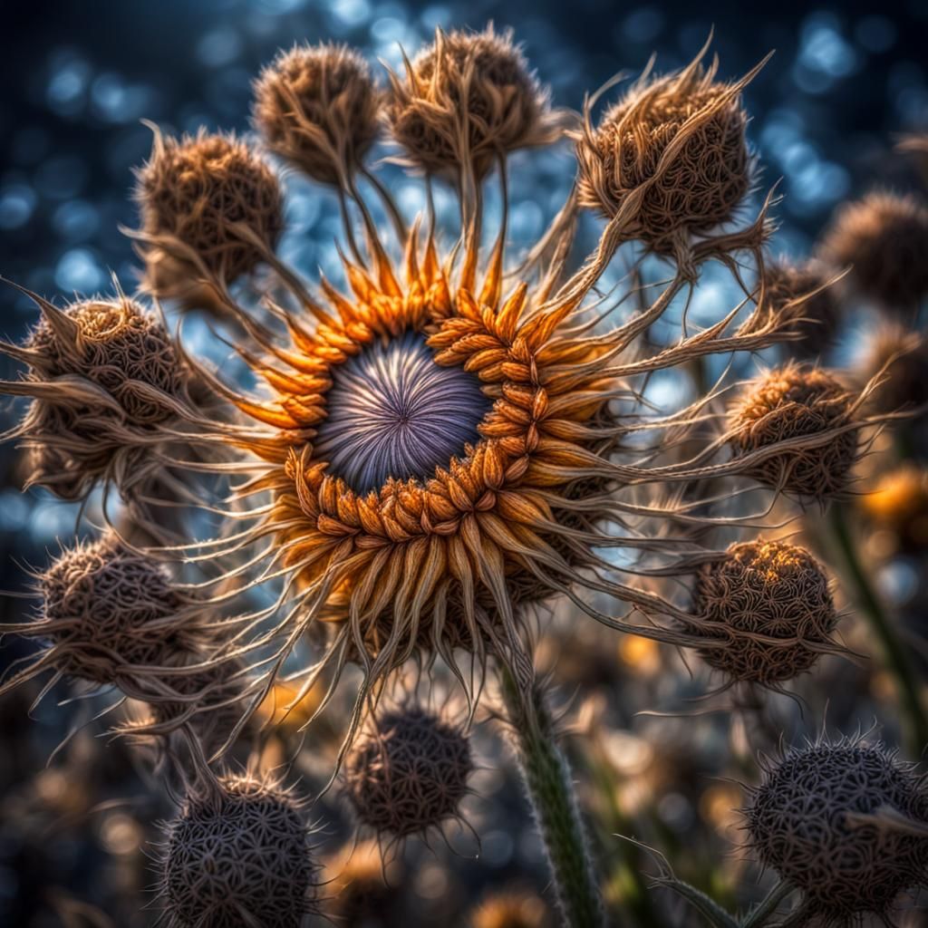 Cosmic Fantasy Seeds of Summer: Hyperrealistic HDR Image