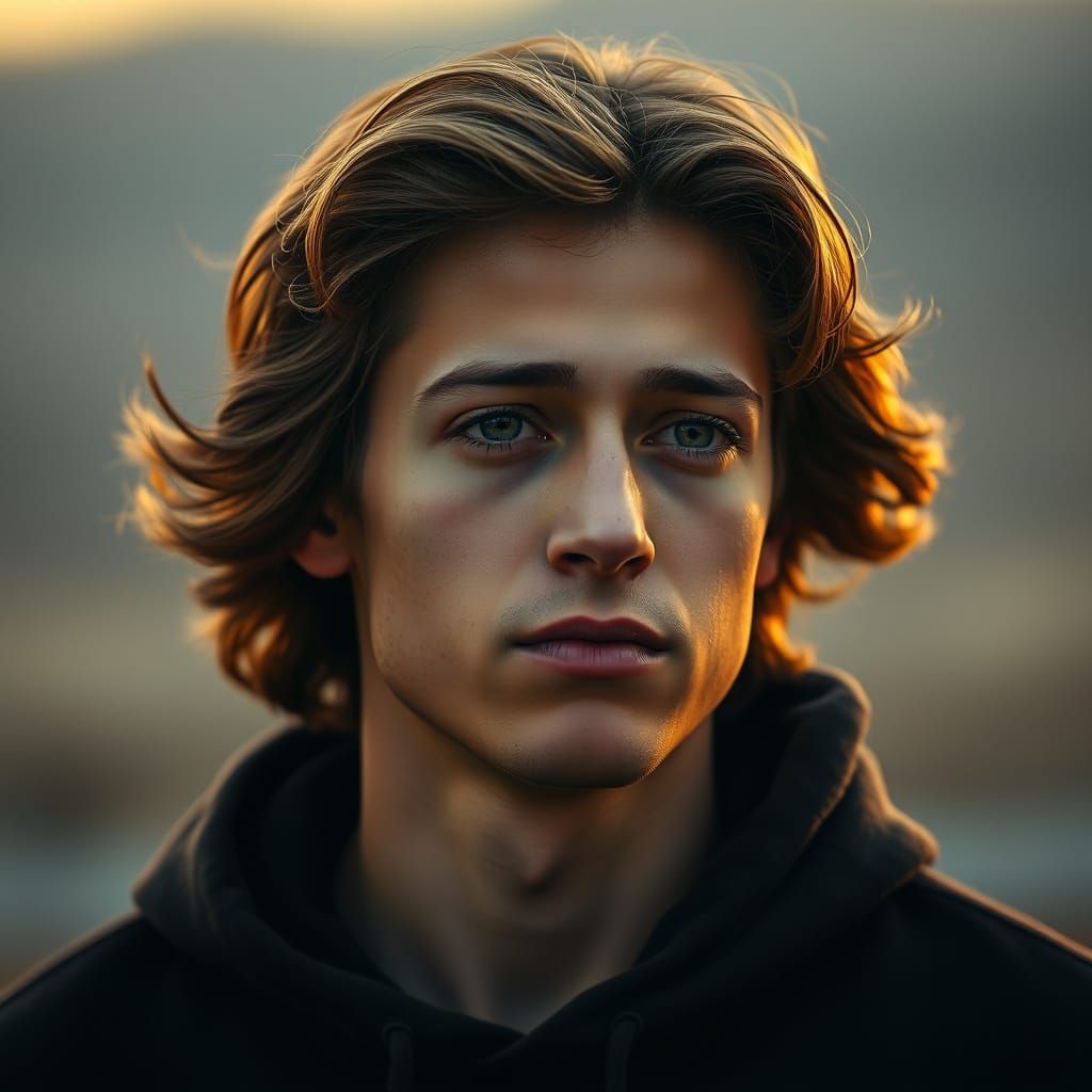 Young Man Lost in Thought