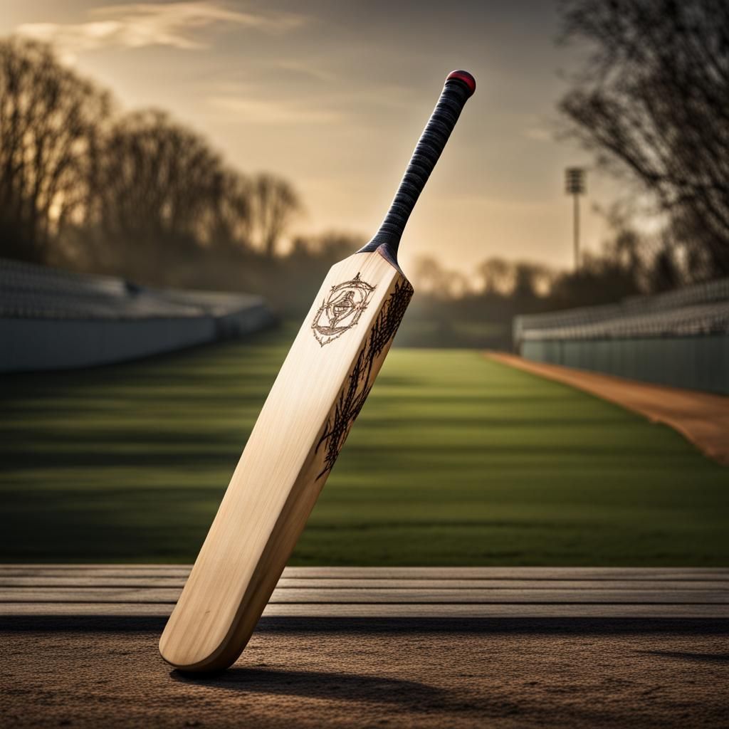 Hyperrealistic Willow Cricket Bat