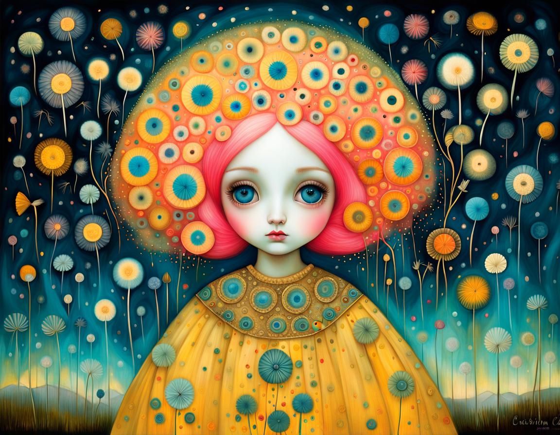 Ethereal Girl Portrait in Sfumato Style