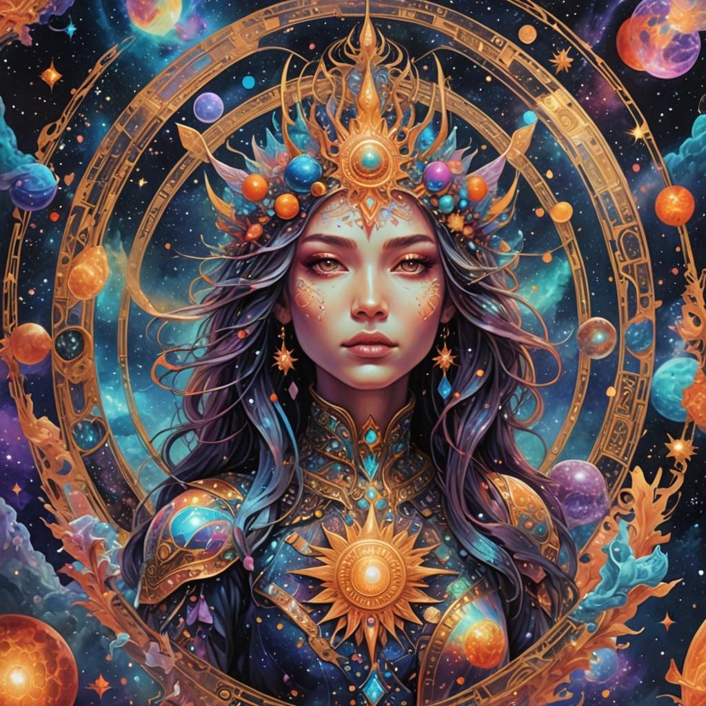 Holographic Cosmic Art Inspired by Pablo Amaringo