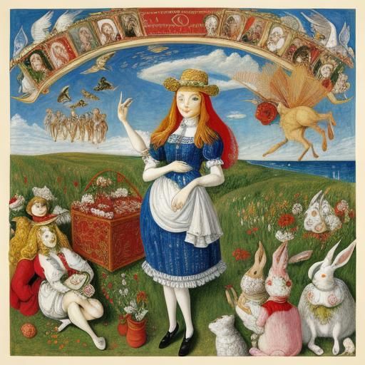 Fly and Rabbit's Secret Plan: Ensor-Botticelli Style