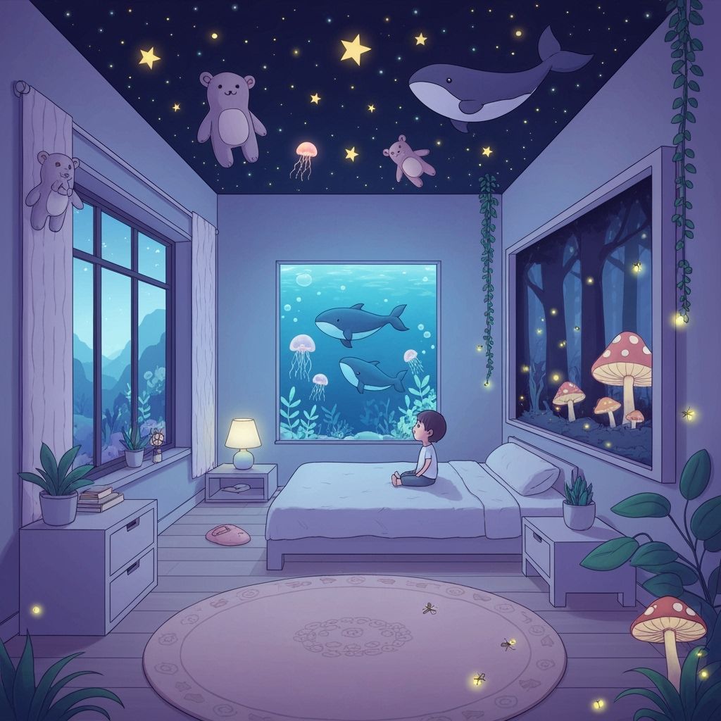 A whimsical bedroom