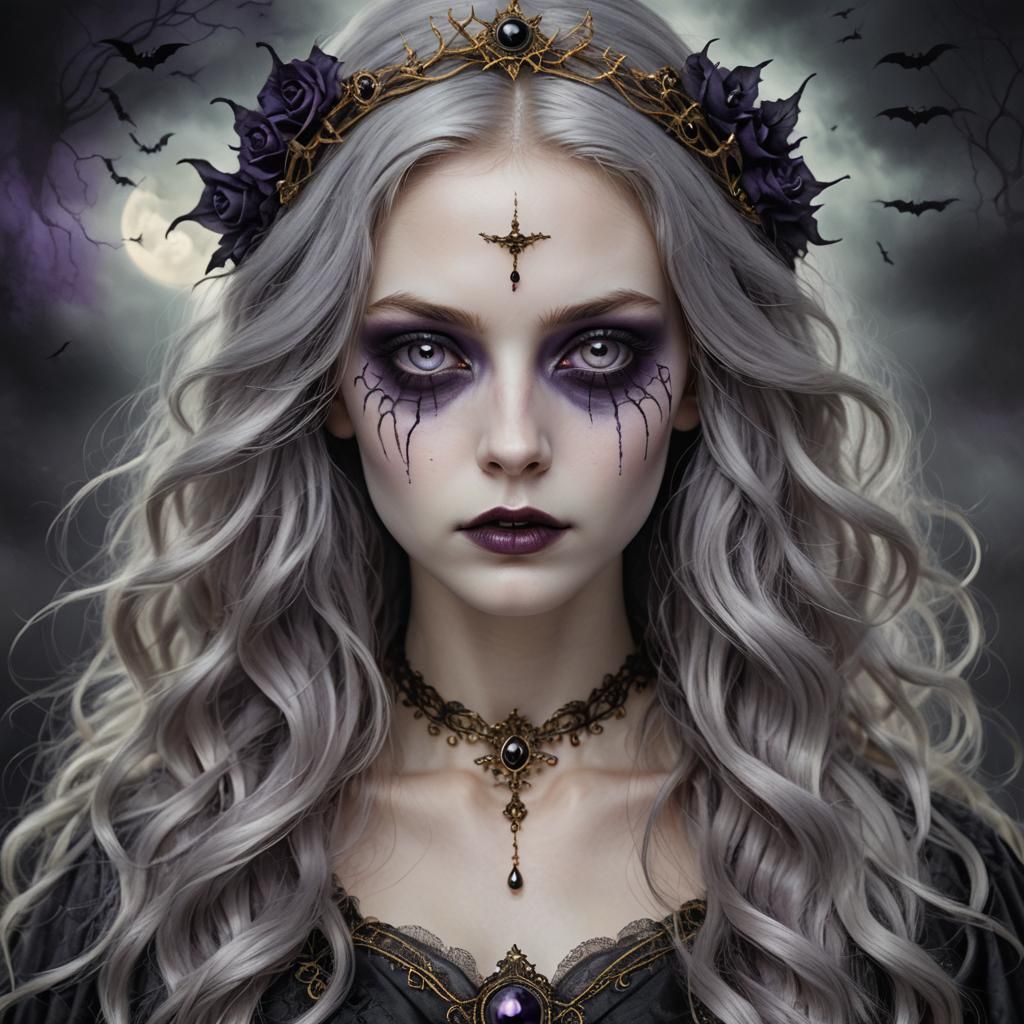 Goddess of Bad Luck Portrait on Halloween