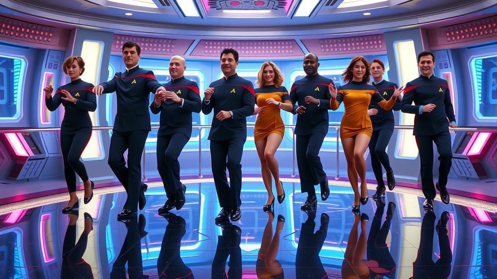 Starfleet Officers Perform Futuristic Riverdance Routine