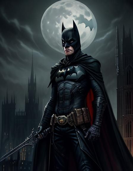 absolute Batman. Ultra-detailed image created by Isaac asimo...