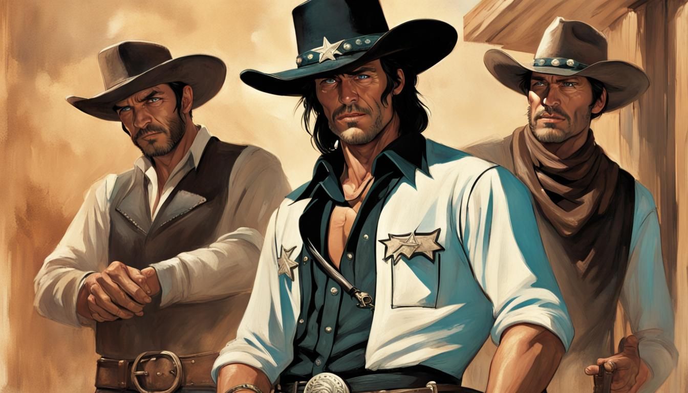 Wild West Sheriff in Detailed Matte Painting