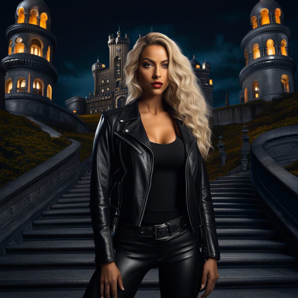 Hyperrealistic Photo of Woman at Pena Palace