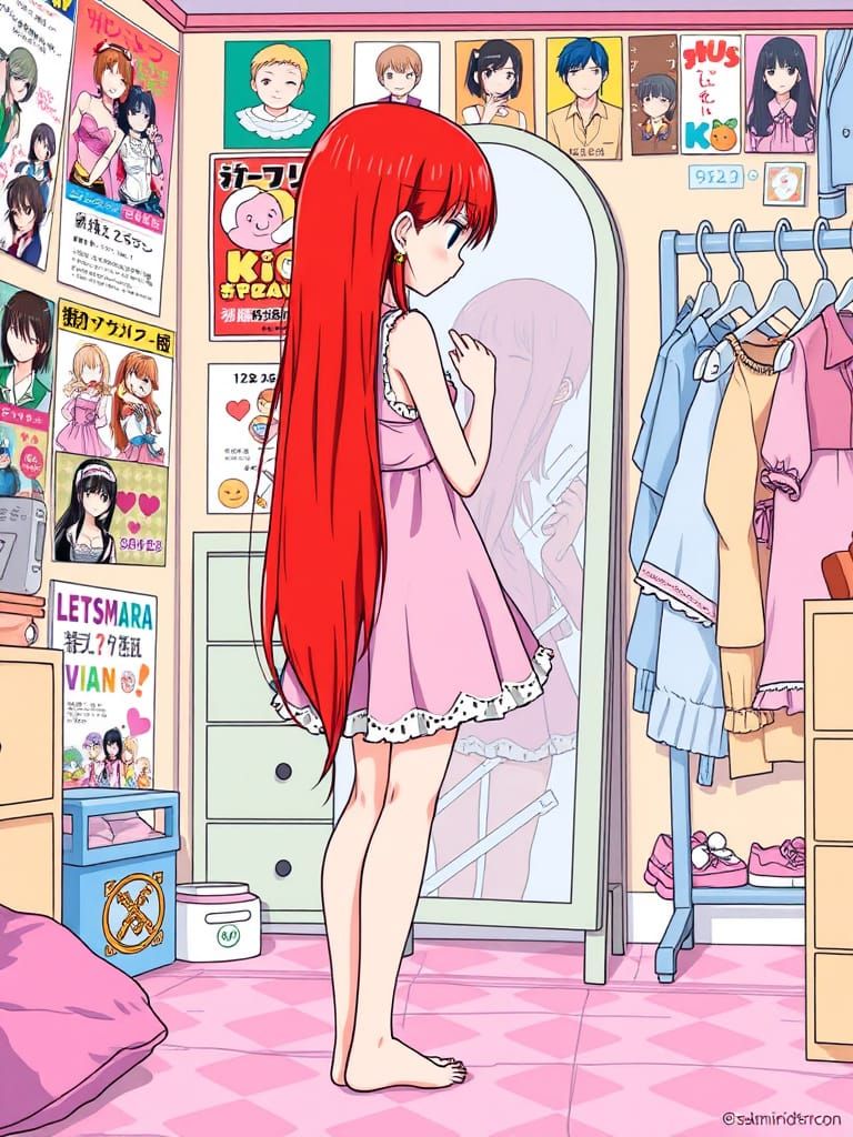 Me trying on the dress