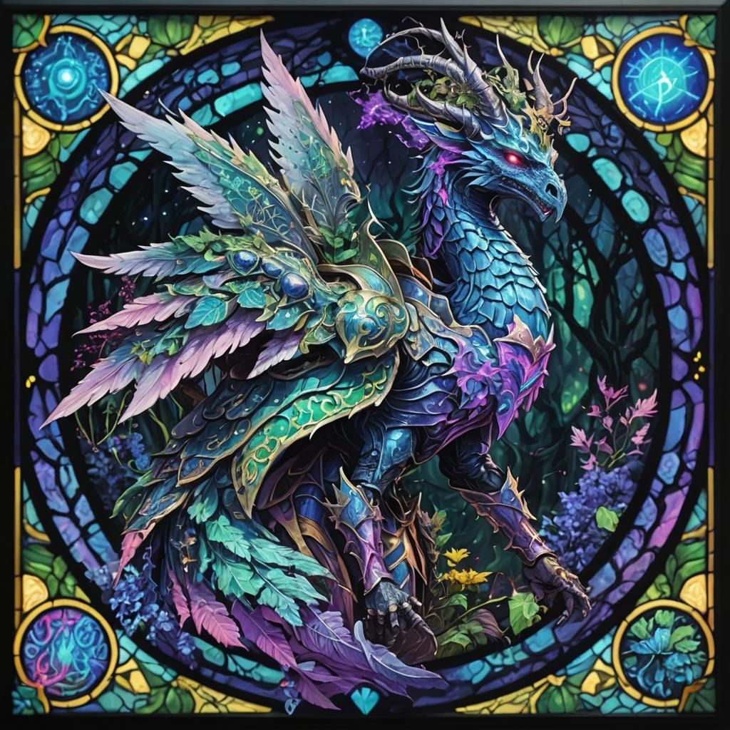 Epic Wizard Knight in Cosmic Medieval City