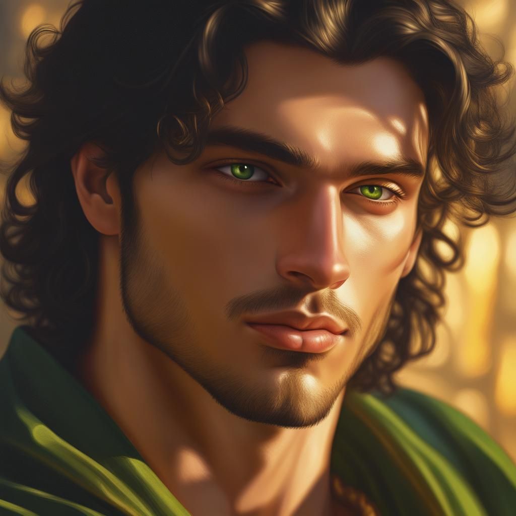 Renaissance Portrait: Handsome Man with Piercing Eyes
