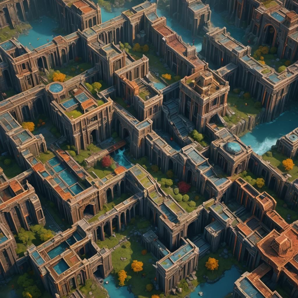 Abstract Four Paws Design in Detailed Matte Painting