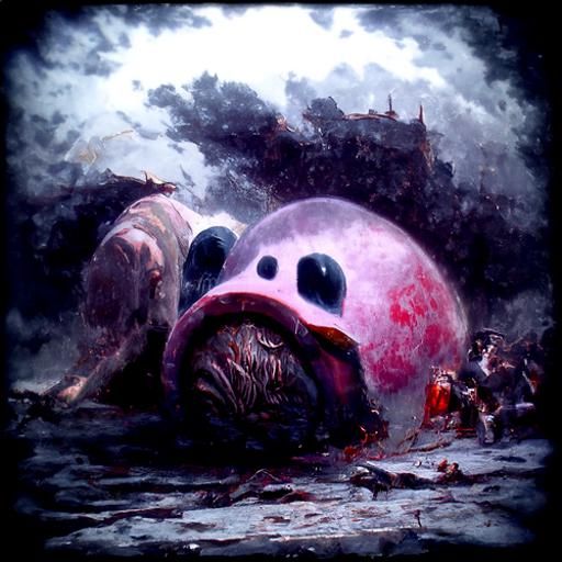 Horror Kirby in the Style of Gustave Doré
