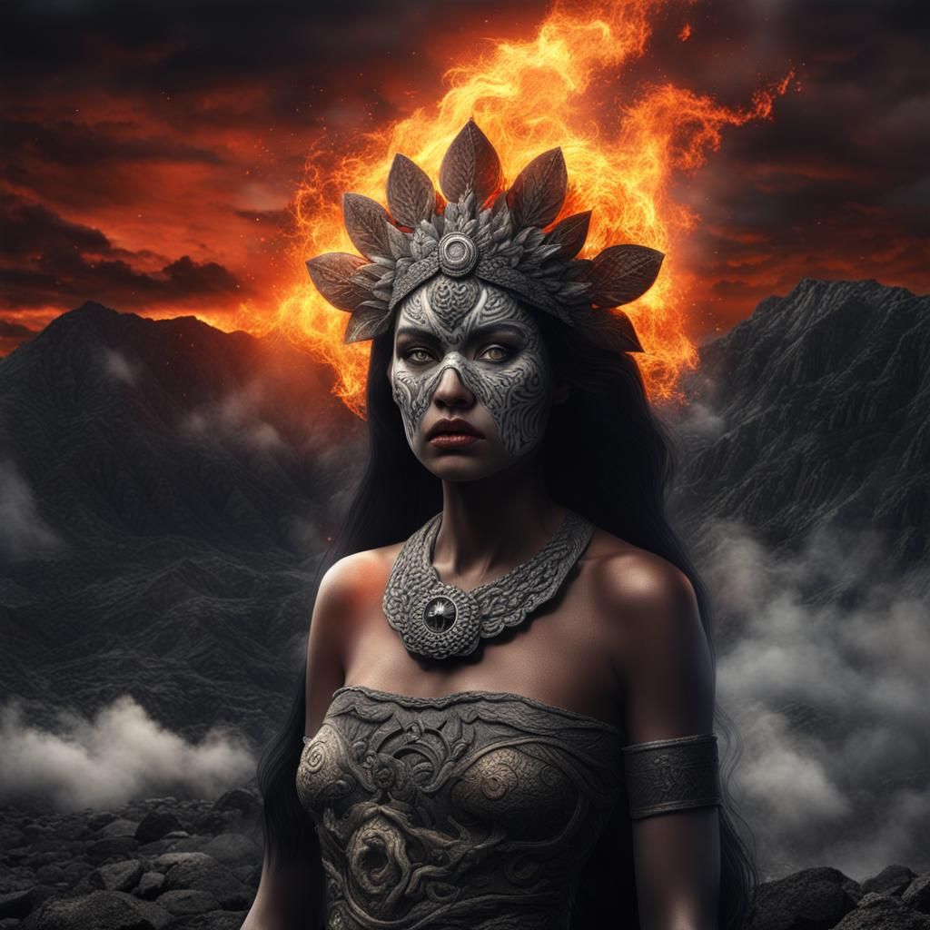 Maori Goddess of Death and Fire Volcano