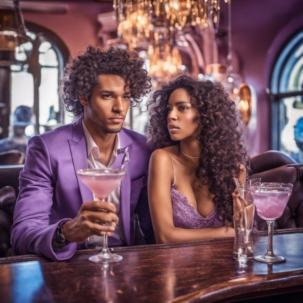 gorgeous slim curvy biracial woman with long curly brown hai...