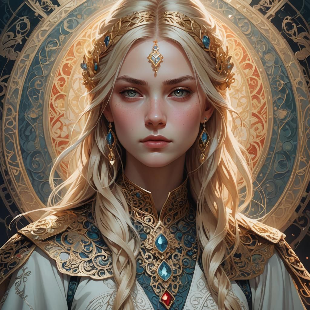Swedish Woman in Cult Robes: Fantasy Art