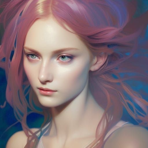 Beautiful Angel Portrait in Hyperdetailed Style