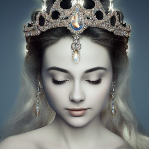 Radiant Goddess of Light with Silver Robes