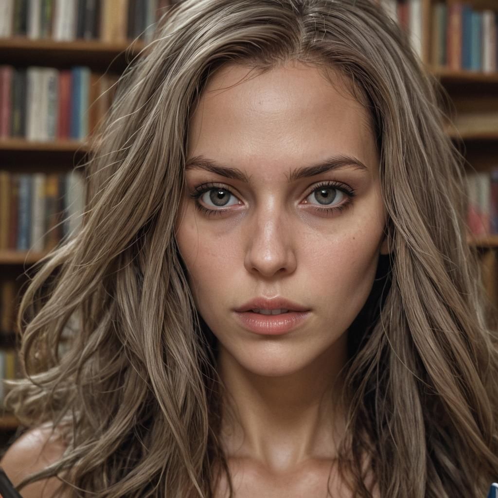 Hyperrealistic Portrait of Nyarlathotep Reading a Novel