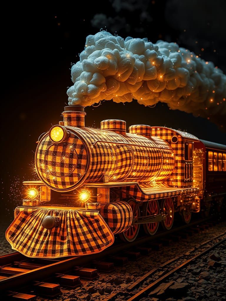 Gingham Print Train
