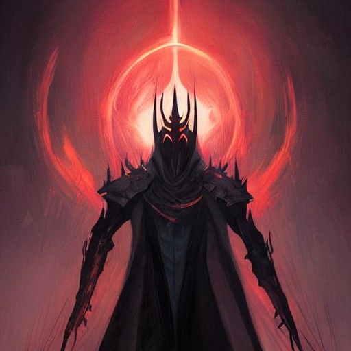 Sinister Sauron Illustration in Fantasy Style