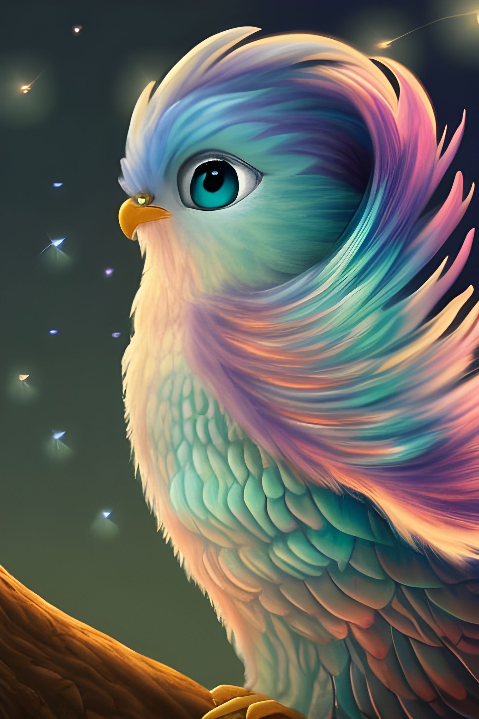 Phoenix Rising in Dancing Flames: Fantasy Art