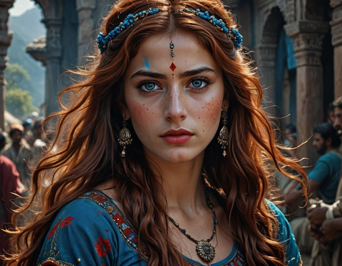 A girl from the Indo-greek Kalash community