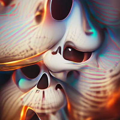 Eerie AI-Generated Skeleton Image