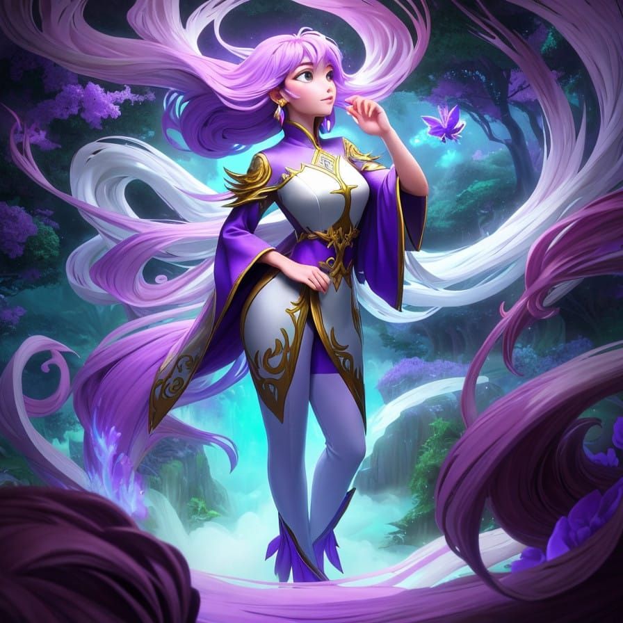 Mystical Dragoness in Enchanted Forest