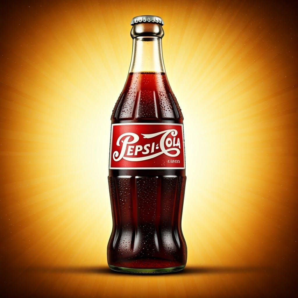 Vintage Pepsi Bottle in Warm Golden Light