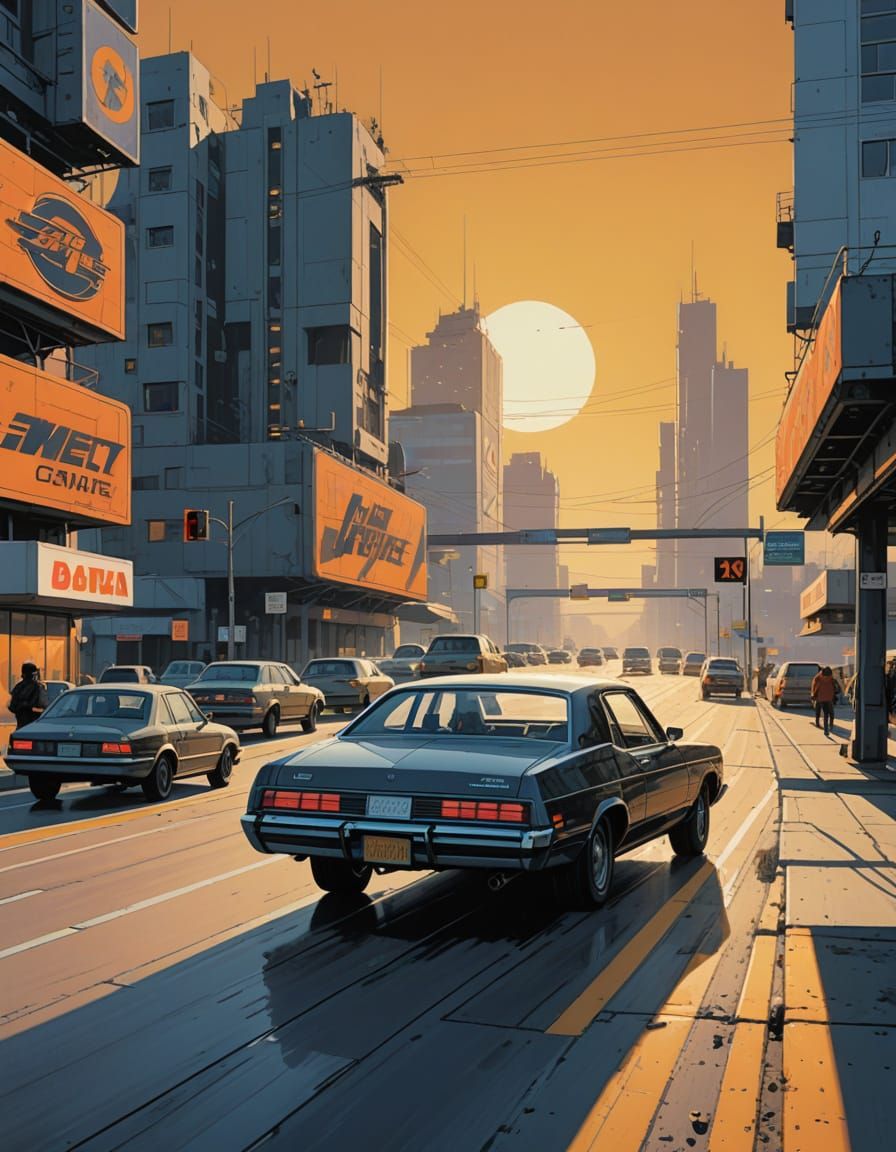 Futuristic Retro Billboard for Wake N' Bake