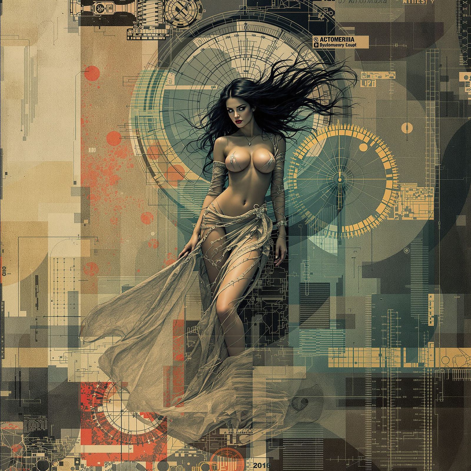 Renaissance Engraving Meets Glitch Art & Industrial Design