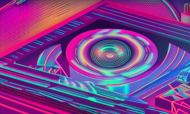 Astral Cosmic Dubstep in Synthwave Neon Style