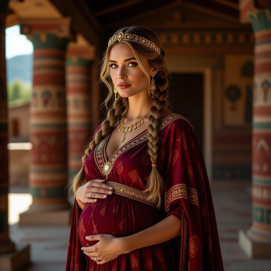Ancient Etruscan Goddess Ilithiia in Cinematic Splendor