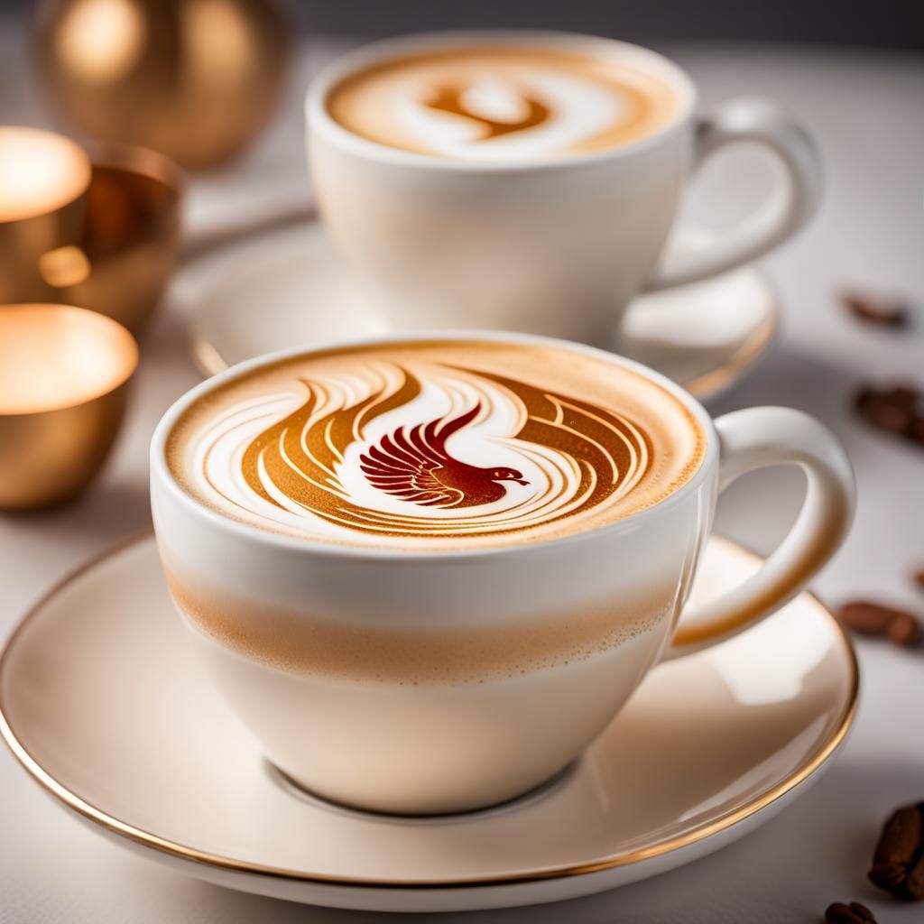 Latte Art in Modern Cup: High-End Product Photography