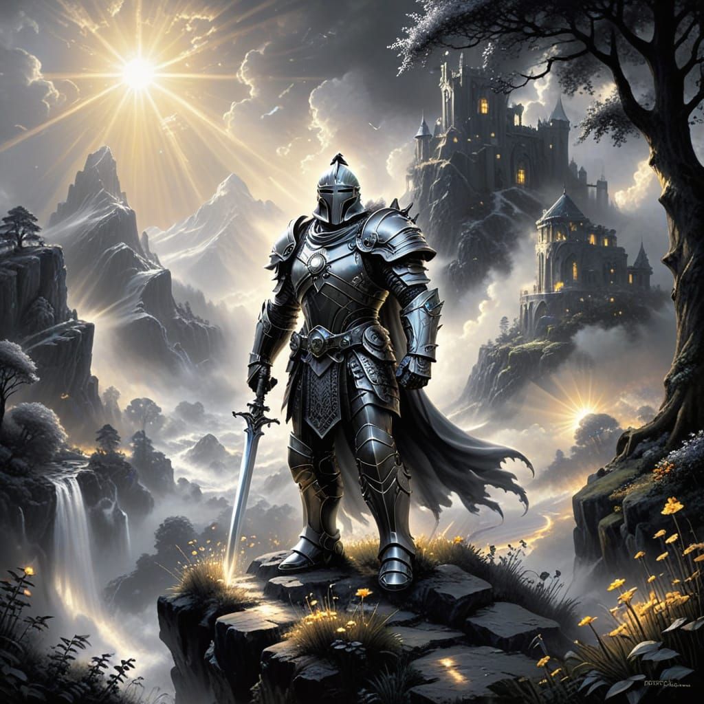 Mysterious Warrior in a Grand Dark Fantasy World