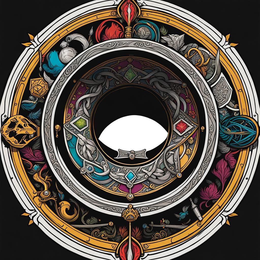 D&D Ring Card in Pen and Ink Tarot Style